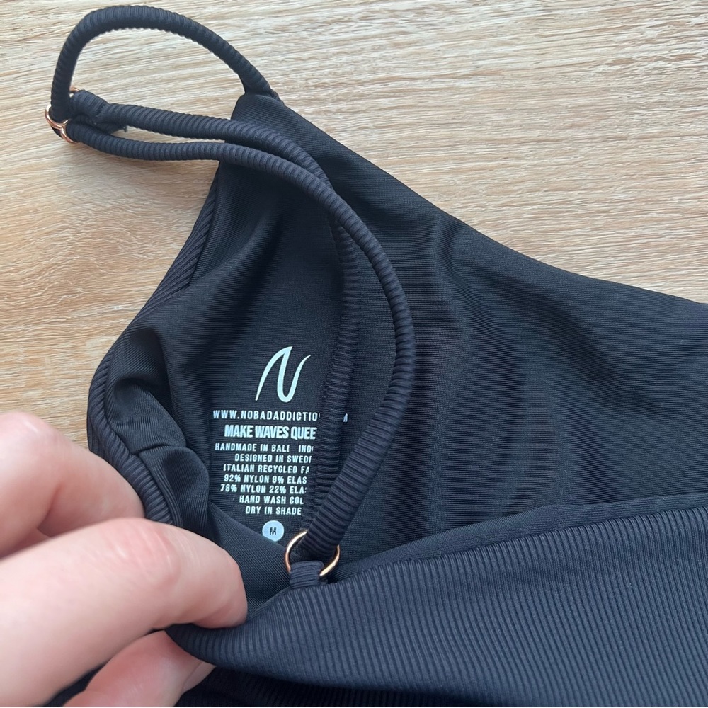 No Bad Addiction Black Ribbed Bikini Set - Picture 5 of 6